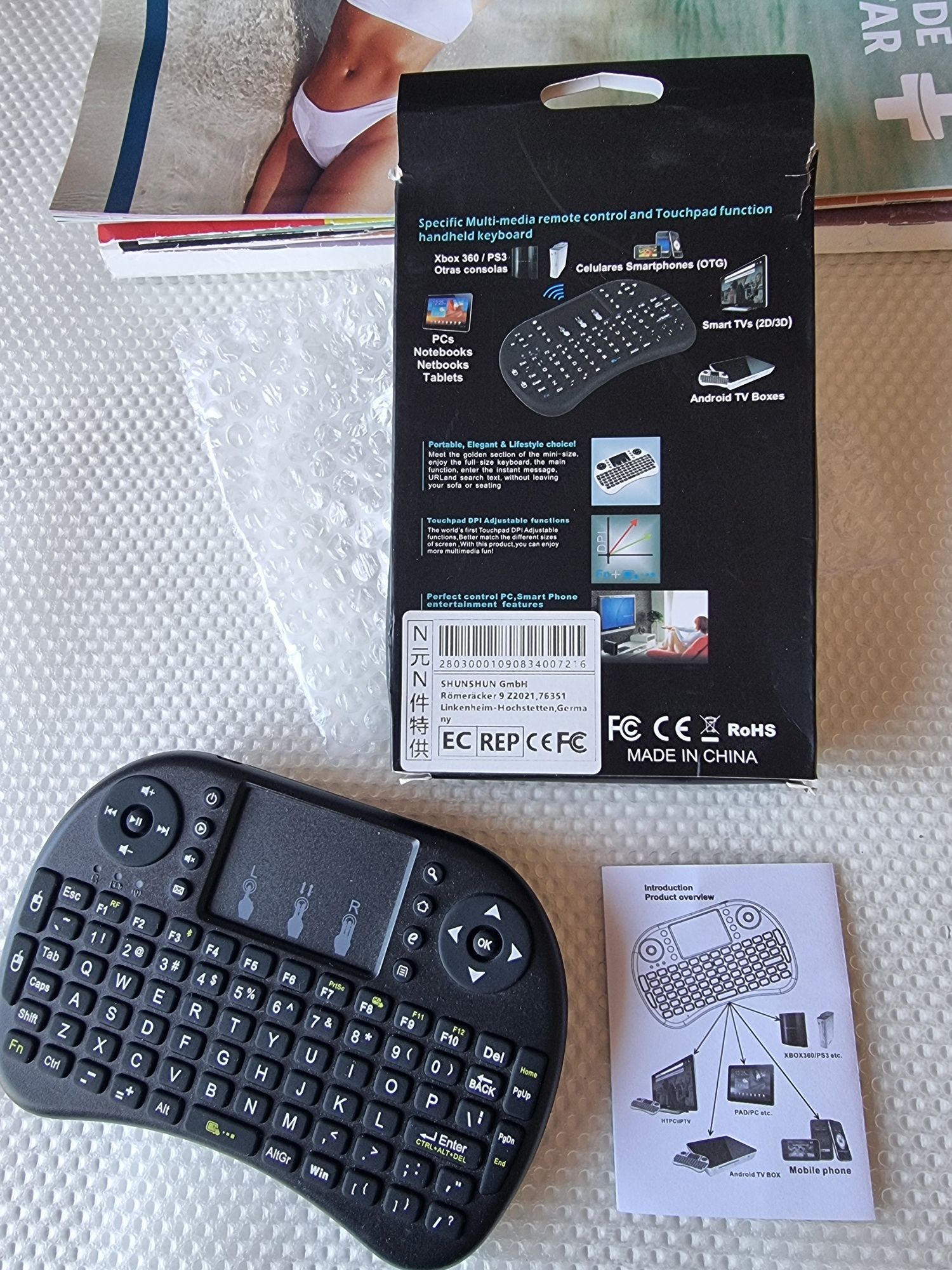 Teclado Mini Wireless com Touchpad