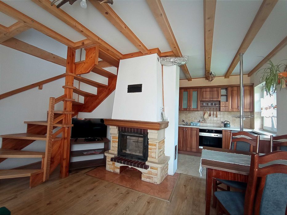 Bieszczady, zima, balia, gwiazdy, astrofotografia, domek Baligród,