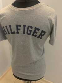 Tommy Hilfiger szara logowana męska koszulka crewneck tee, bawełna  S