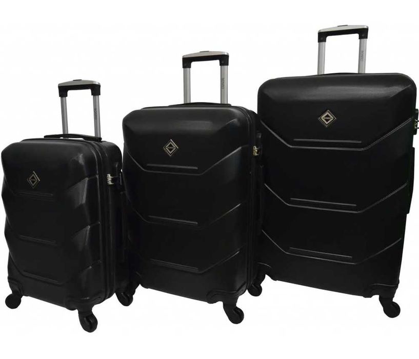 Валіза Bonro 2019 набір 3 штуки чорна Чемодан ‼️ распродажа склада