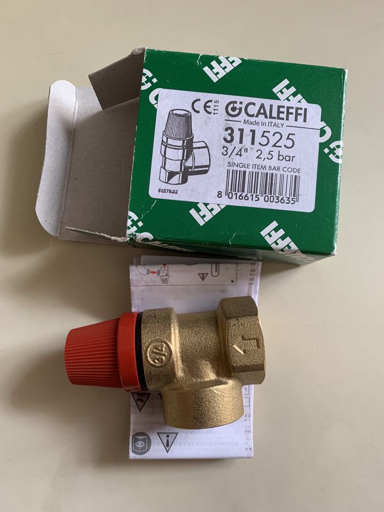 Клапан мембранний Caleffi 3/4" 2,5 бар ВВ 311525