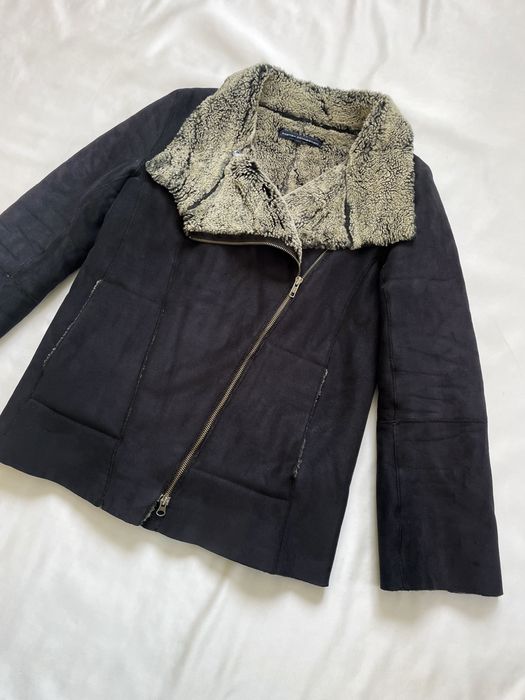 Тепла дублянка-косуха, жіноча дублянка на осінь-зиму,трендова дублянка