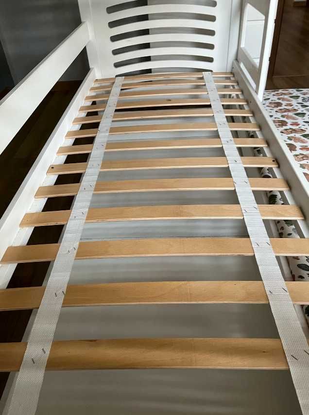 Sprzedam łóżko piętrowe 3-osobowe dla dzieci – 180x80, kolor biały