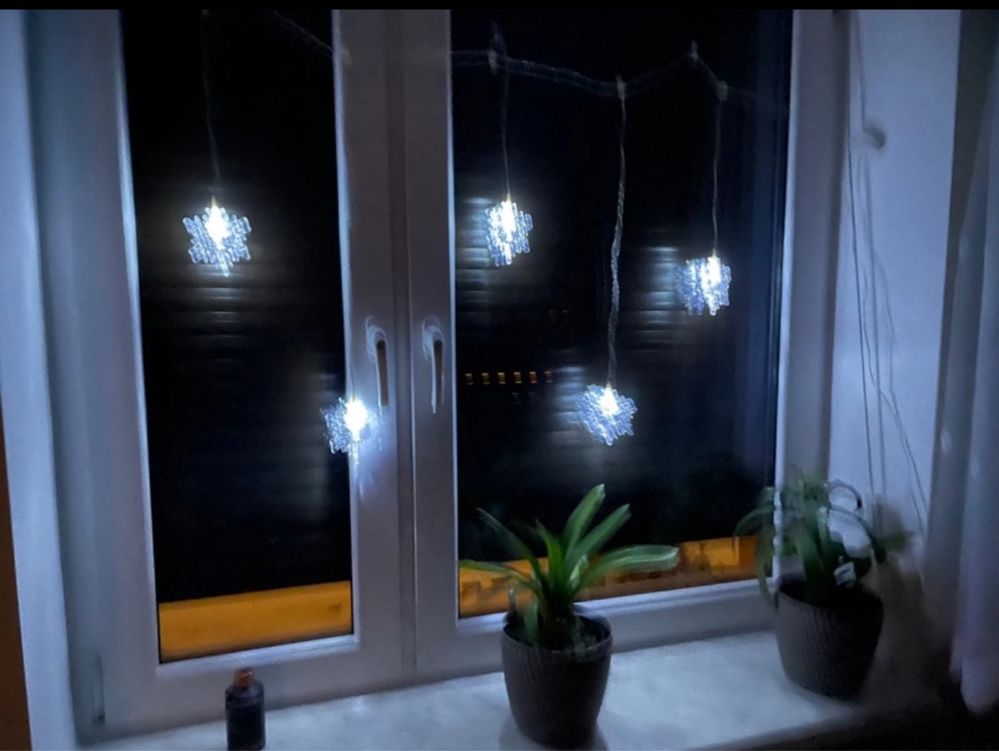 Oświetlenie świąteczne Lampki gwiazdki światło białe