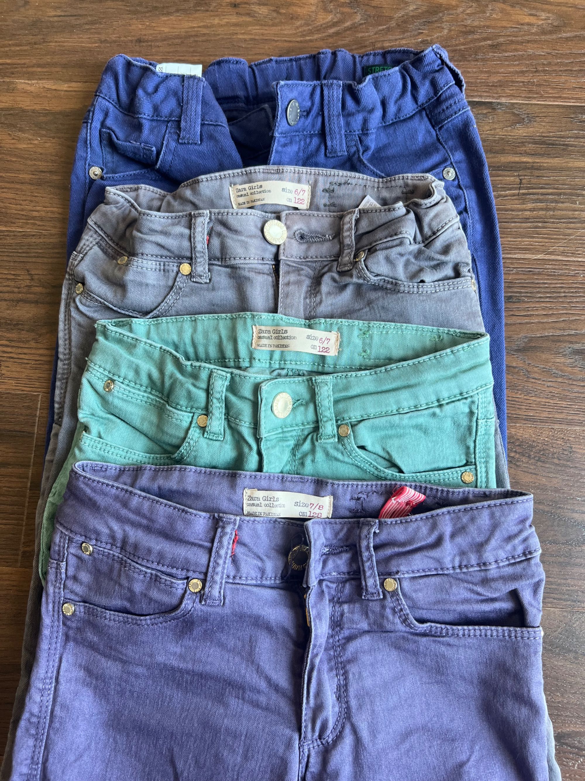 Spodnie zara/ benetton 4szt