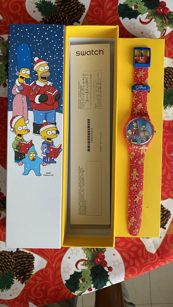 Relogio swatch simpsons - edição especial natal