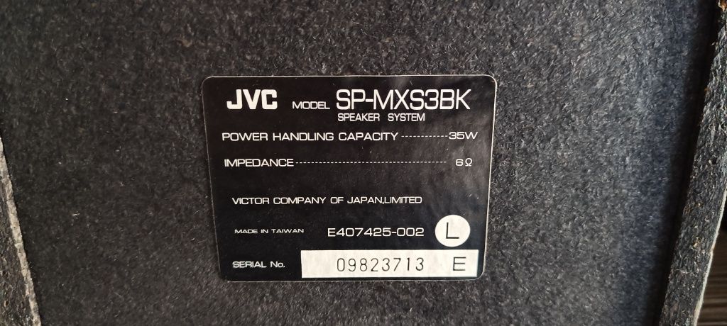 Colunas JVC sp-mxs3bk de três vias