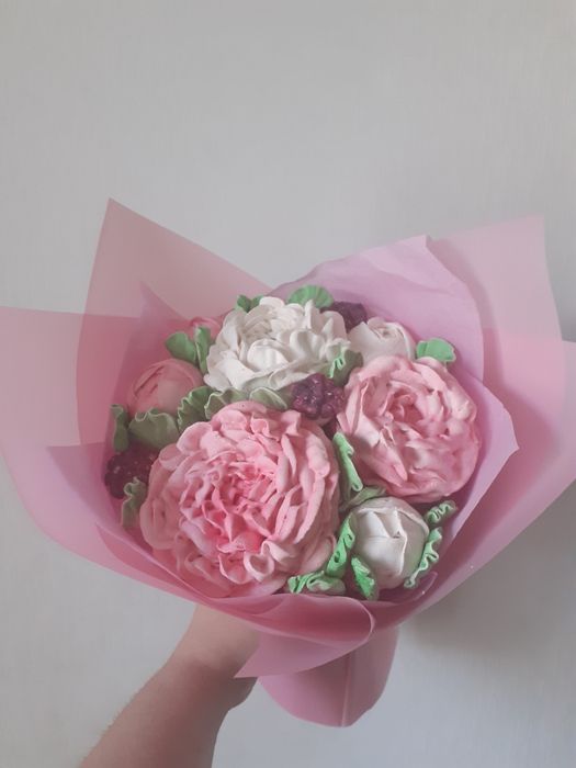 Зефірний букет на день вчителя. Зефір. Зефірні квіти. Съедобный букет.