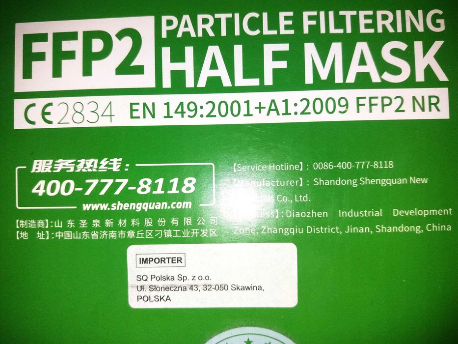 2 pudełka masek ochronnych FFP 2 oryginalnie zapakowane sprzedam