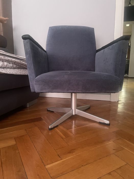 Fotel PRL obrotowy vintage