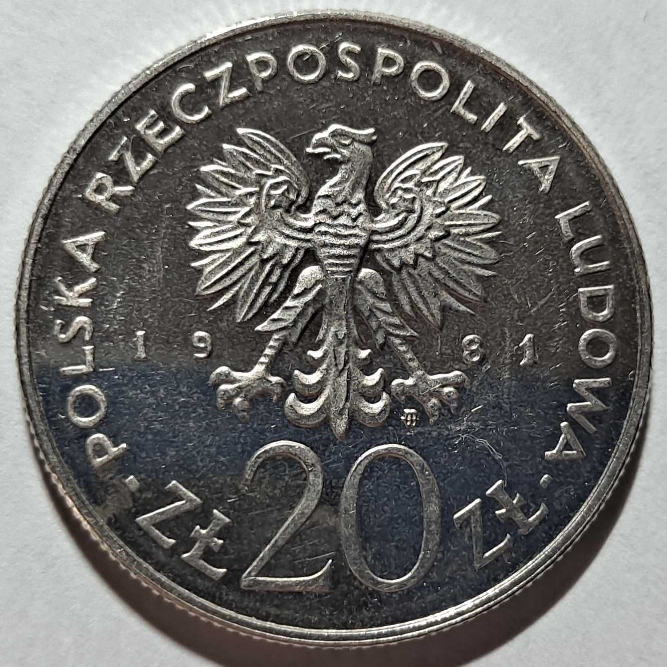 moneta próbna - 20 złotych - Krakowski Barbakan - PRL -1981 r.