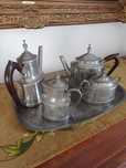 Conjunto da spal em casquinha de cha e cafe