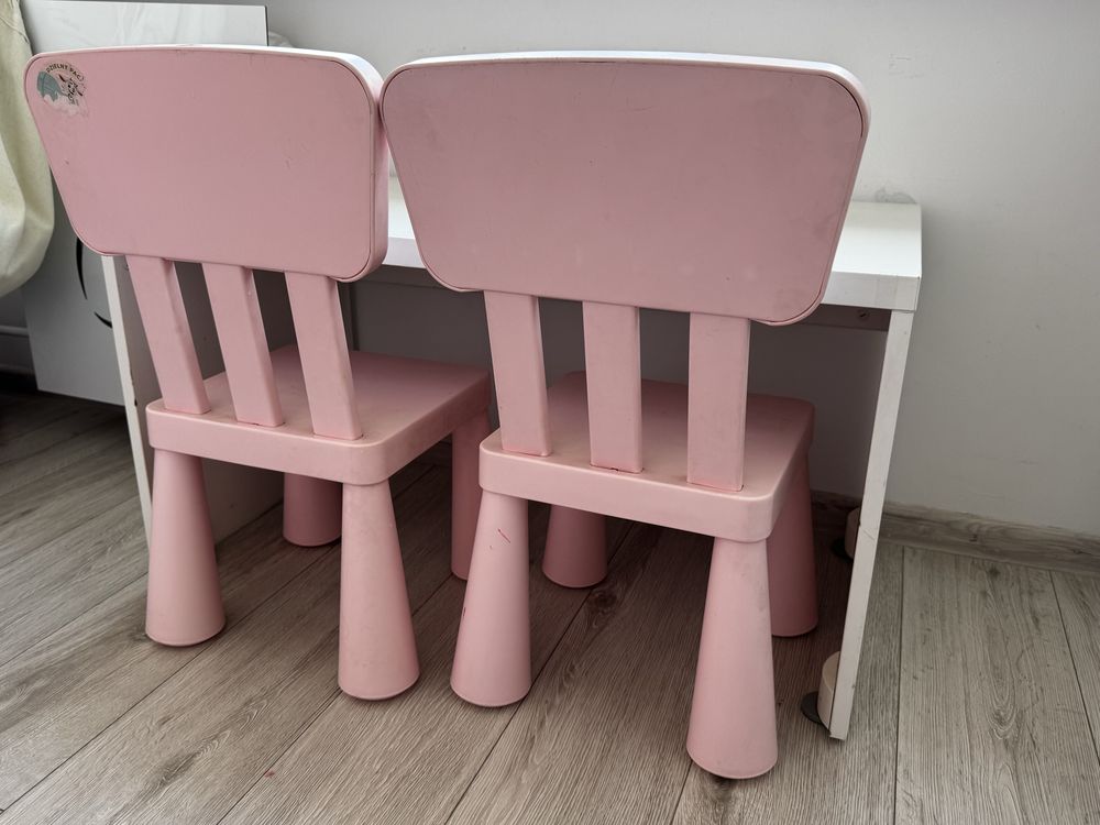Stolik i 2 krzesla mammut Ikea