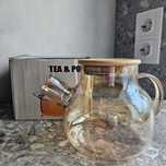 Чайник заварник прозрачный TEA & POT 800мл