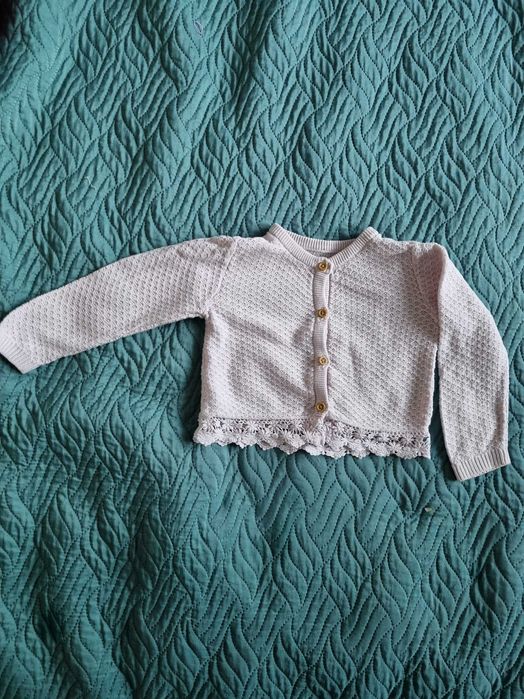 Sweter sweterek 80 - 86 pudrowy róż