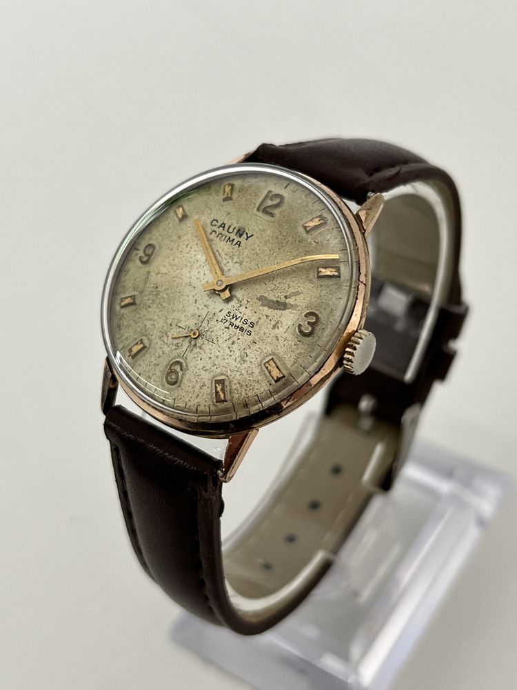 Relógio Vintage Cauny Prima c/ Bracelete Castanha