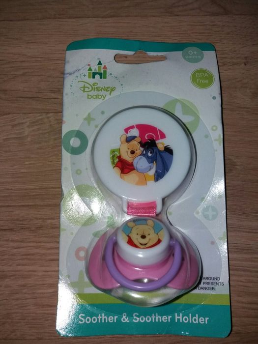 Пустышка с держателем и прищепкой Disney