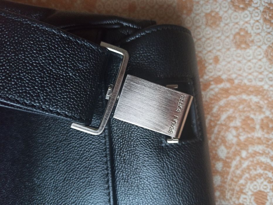 Шкіряна сумка Braun Buffel унісекс чоловіча велика мессенджер портфель