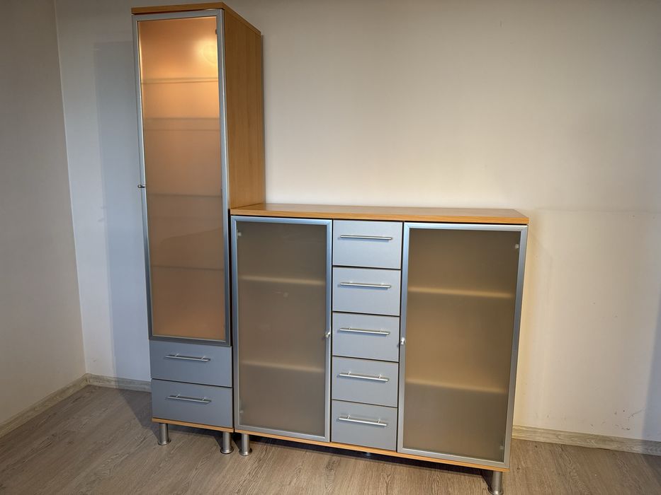 Komoda słupek meble do salonu szklane