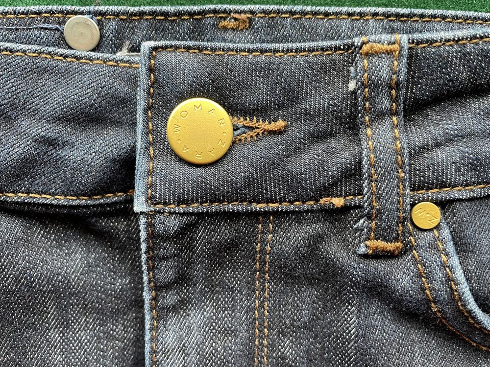 Spódnica granatowa ołówkowa jeansowa Zara XS