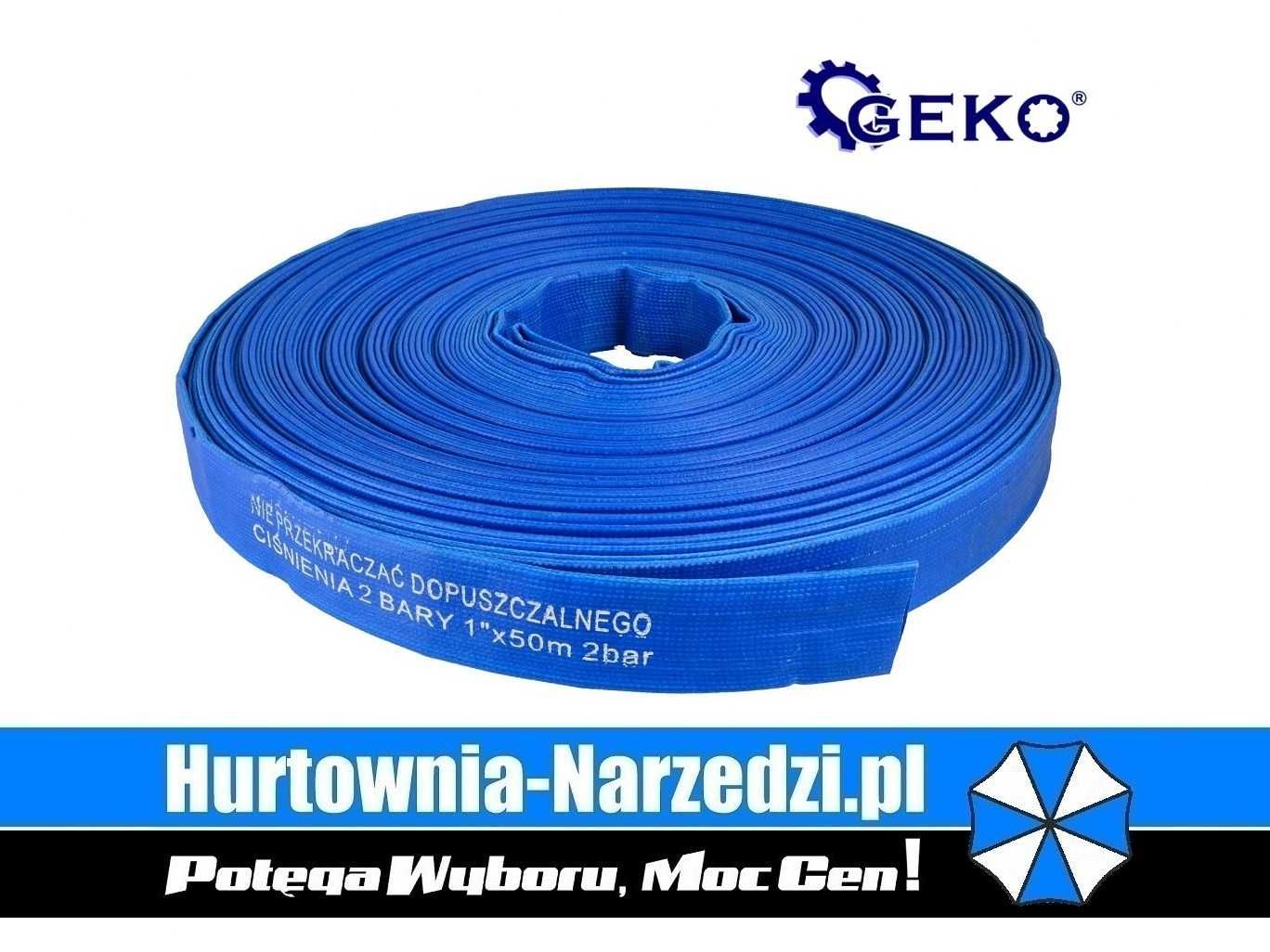 #1717 Wąż PCV 1"-50m 2 BARY Geko