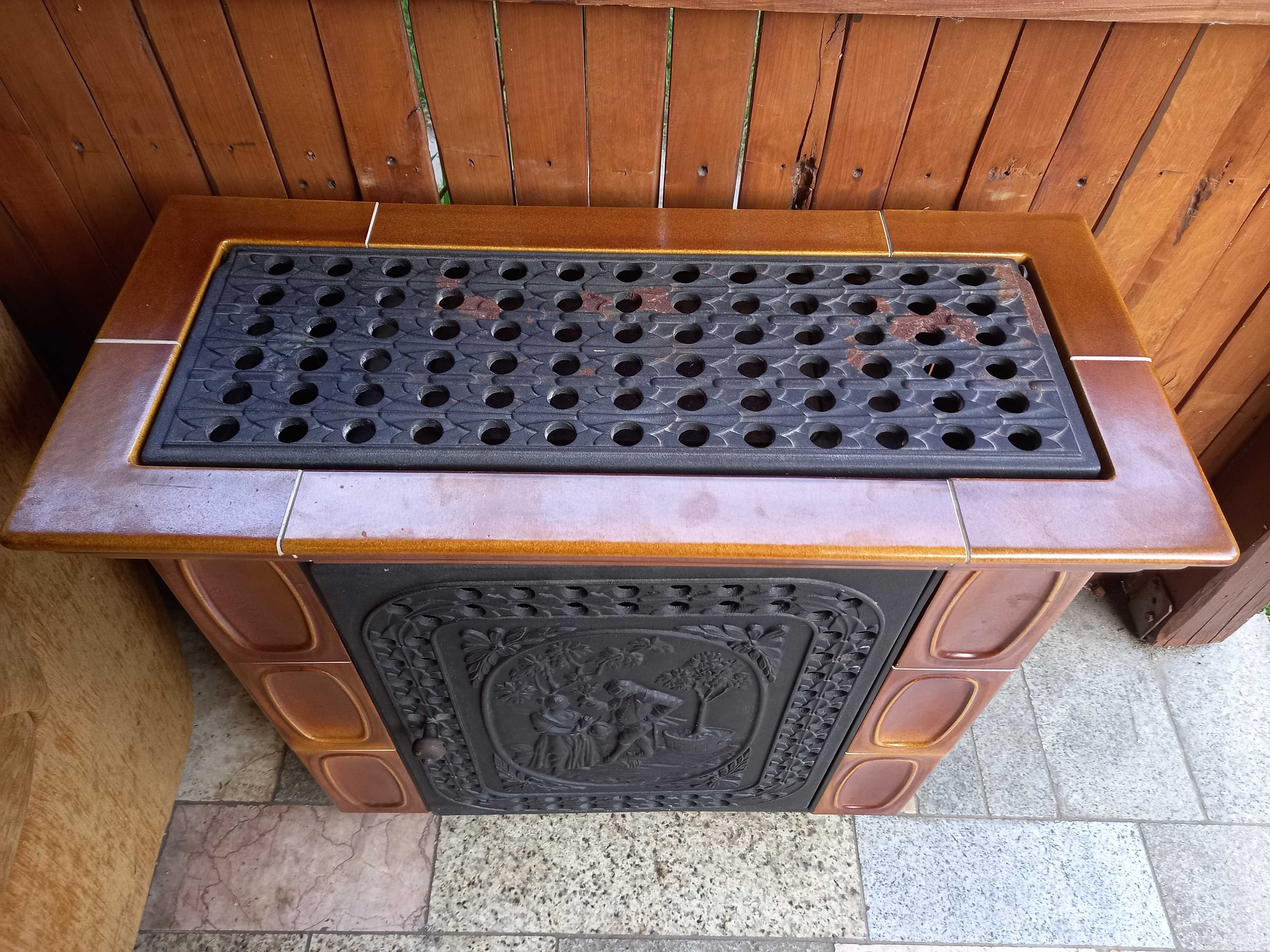 Piec Kaflowy Żeliwny Wolnostojący Piecyk Kominek Vintage ! Okazja !
