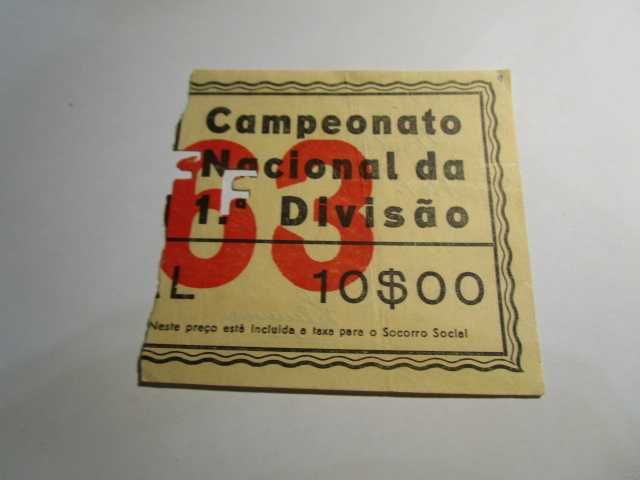 bilhete futebol sporting porto FCP 1954