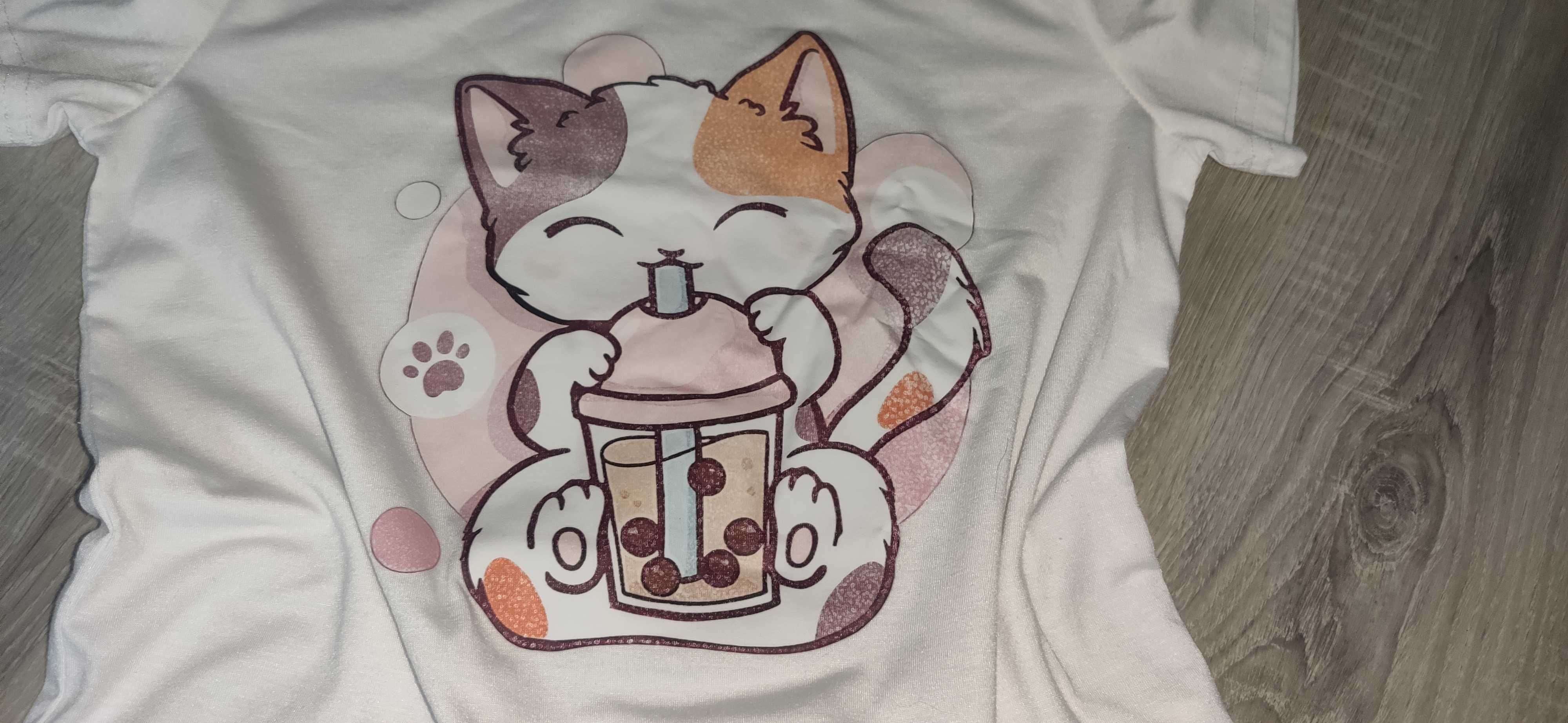 Koszulka dziewczęca T-shirt z nadrukiem