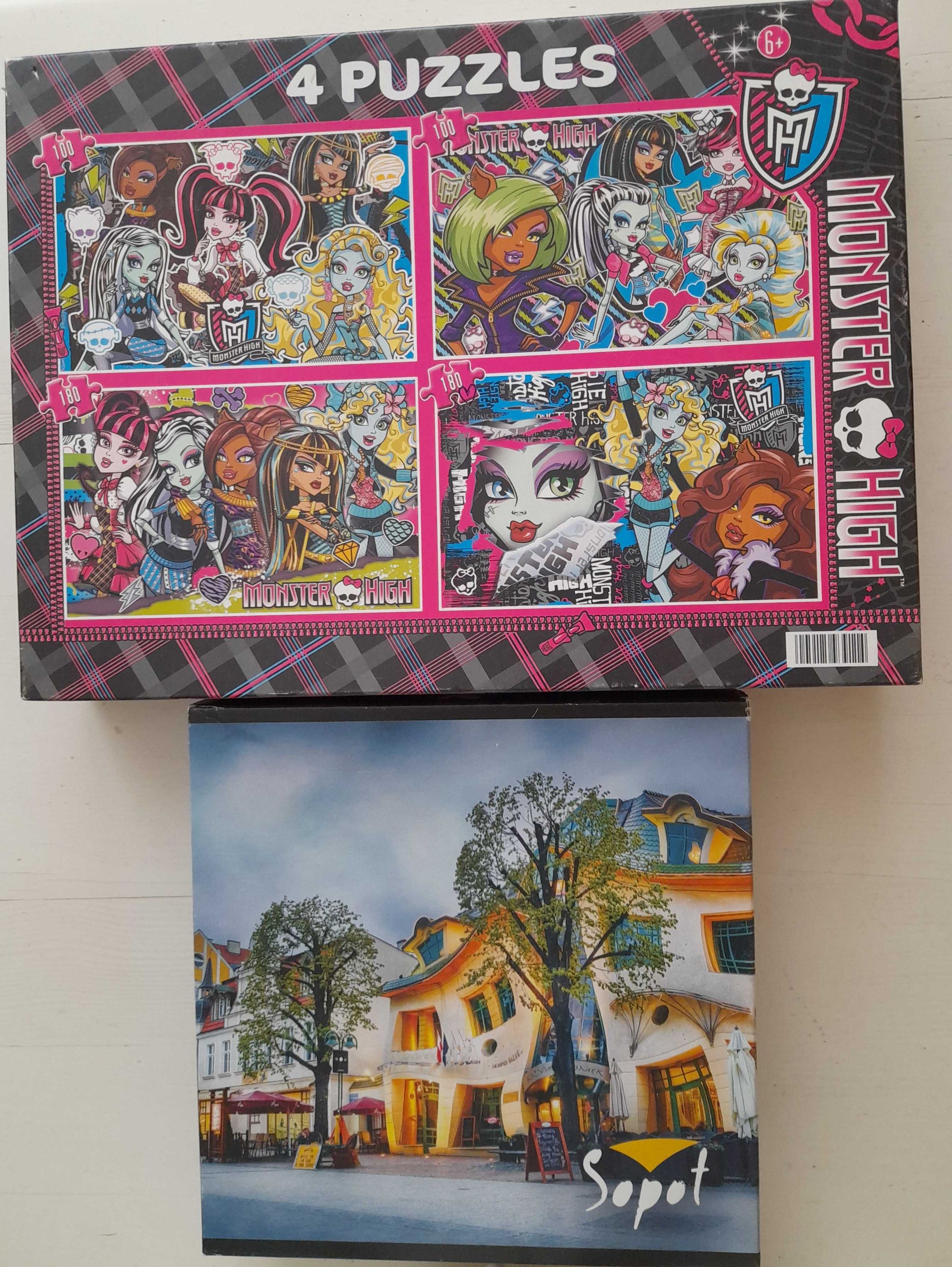 Puzzle "Monster High" i "Sopot - Krzywy Domek"
