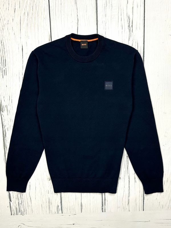 Hugo Boss Kanovano Bawełniany Sweter z Kaszmirem Męski Logowany r. Xl