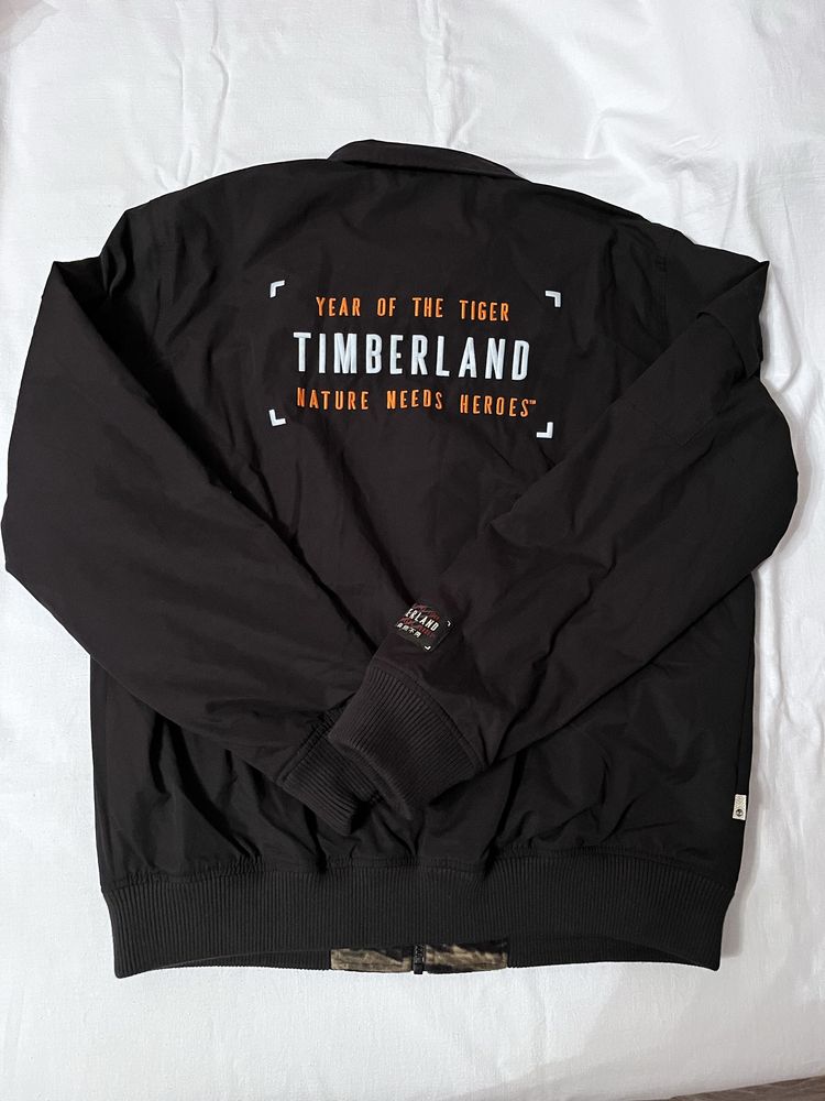 Timberland 2 stronna kurtka bomberka wiosenna tygrys czarna