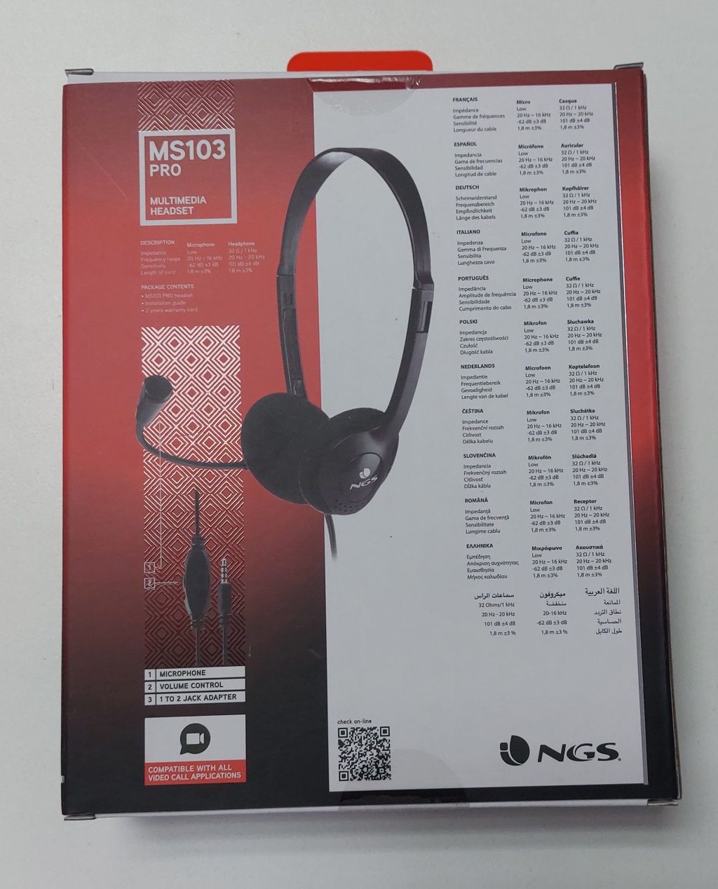 NGS Headset MS103 Pro