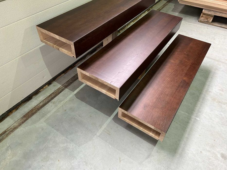 Stopnie półkowe dębowe orzech schody wspornikowe