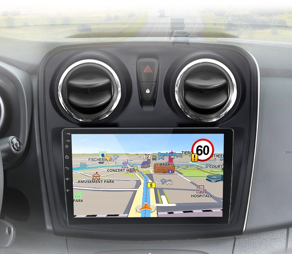 Rádio 9" Dacia Sandero e Logan 2012-19 android CARPLAY WIFI GPS Novo
