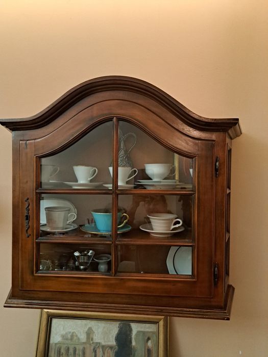 Witryna wisząca lub stojąca drewniana  lata 80 XX  vintage