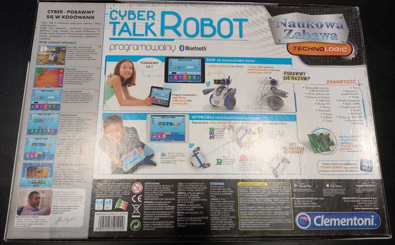 Clementoni Zestaw naukowy Mówiący Cyber Robot 8+