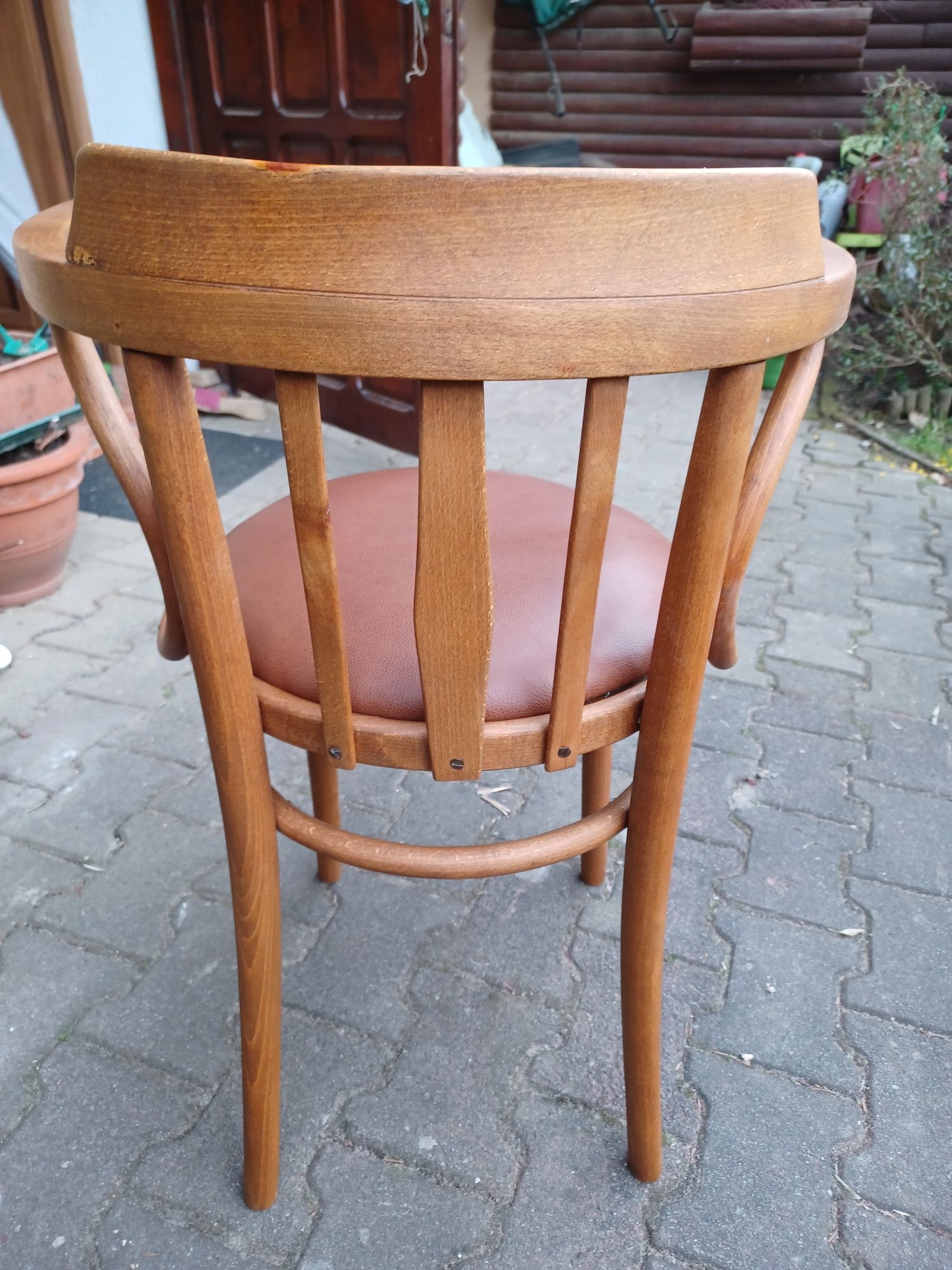 Retro krzesła gięte tapicerowane - Thonet - 4 sztuki