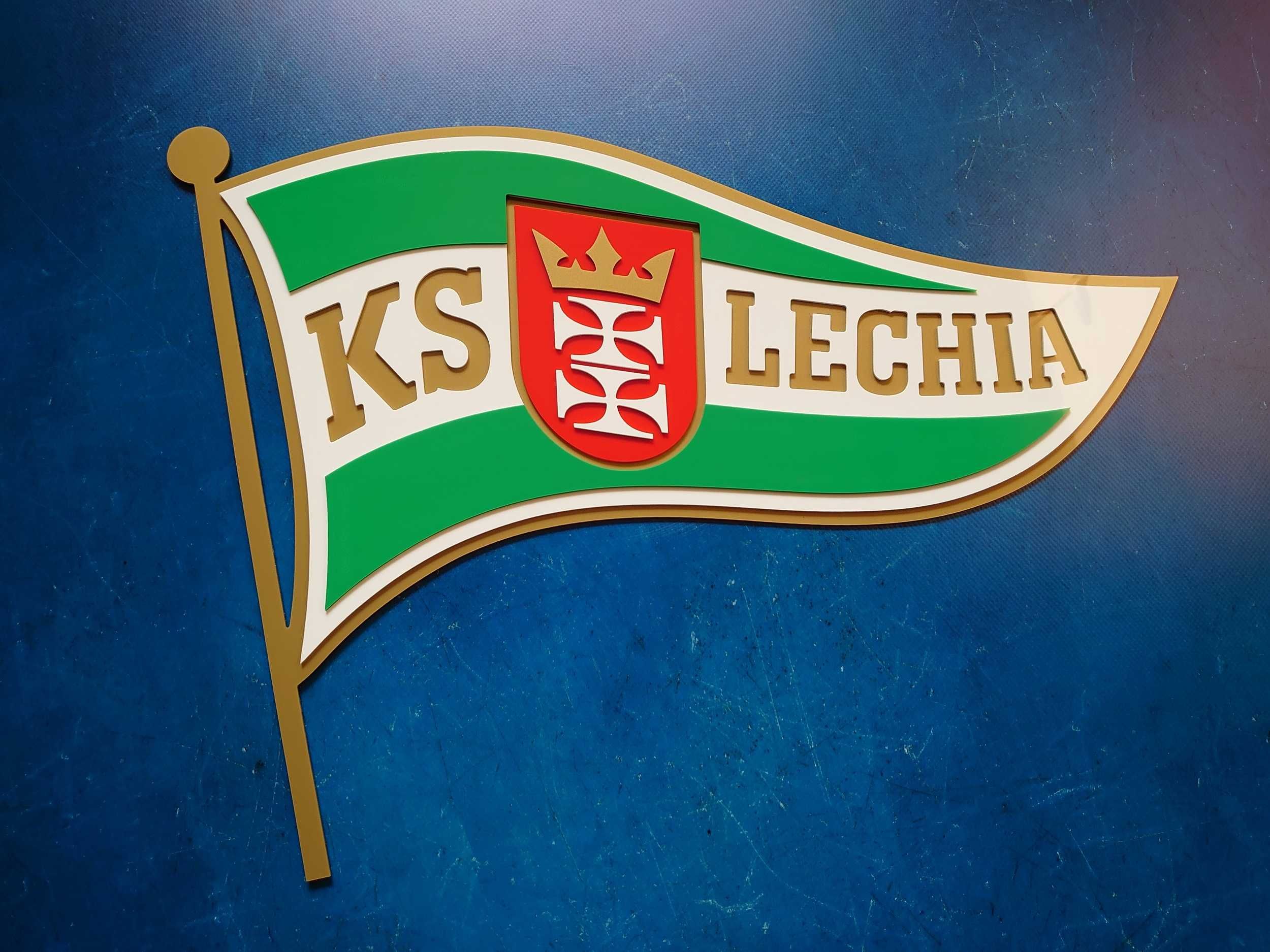 Herb Lechia Gdańsk na ścianę prezent dla fana klubu dla chłopaka męża