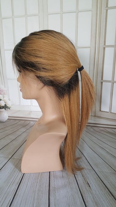 Peruka naturalna Agnkeszka blond karmel z włosów naturalnych