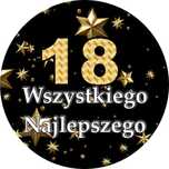 Opłatek na tort urodziny whisky drink okazja wzory 18 40
