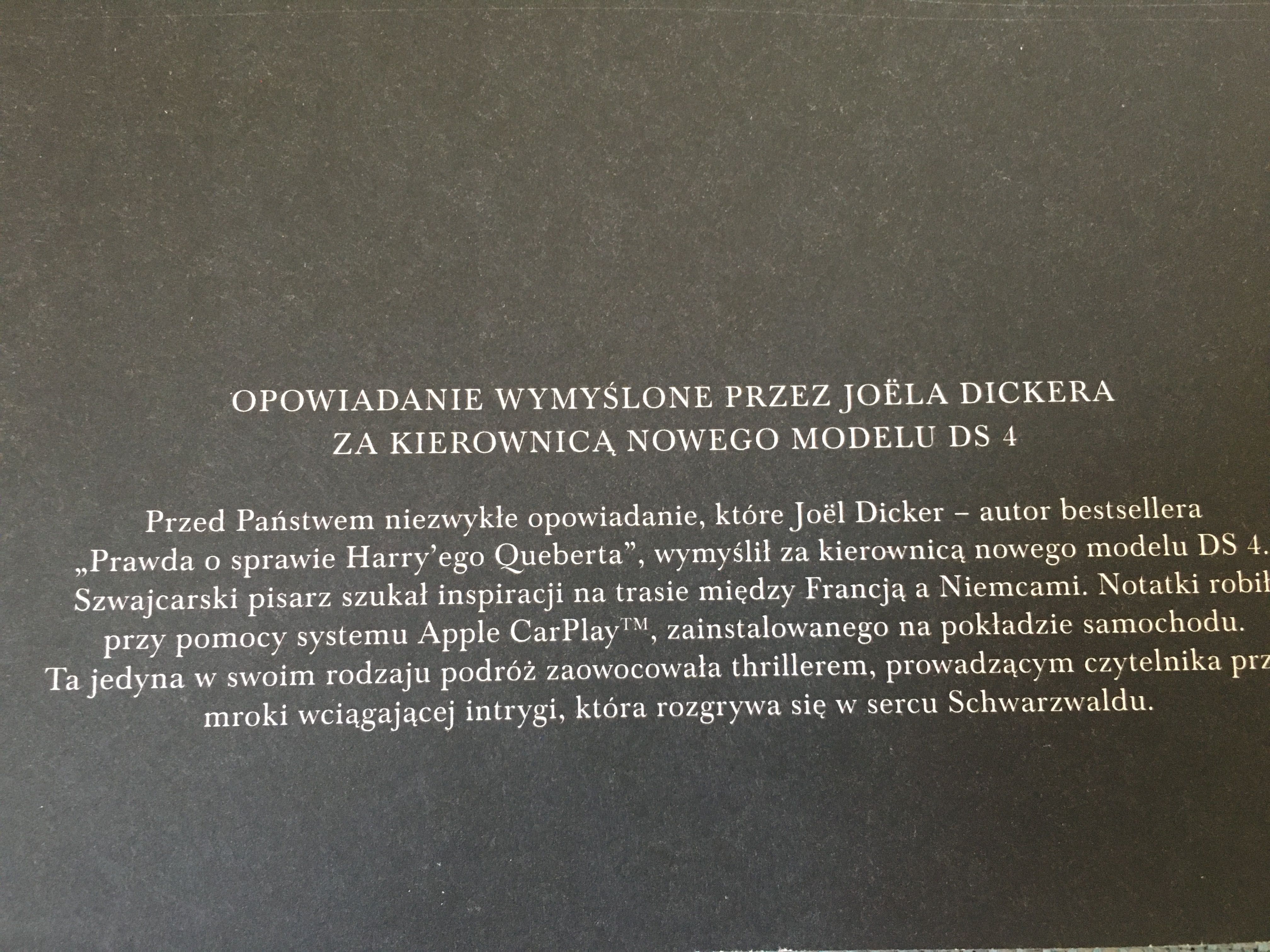 Wyłącznie dla wtajemniczonych Joel Dicker opowiadanie wymyślone w DS 4