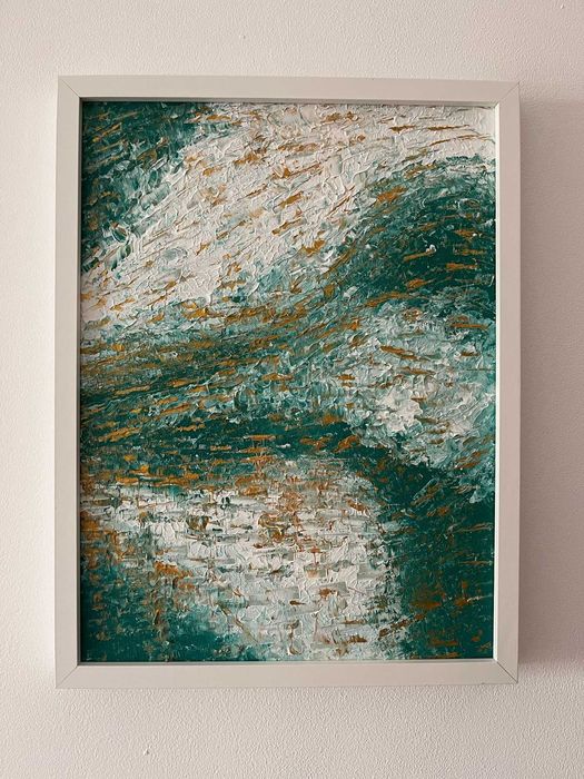Pintura abstrata em acrílico
