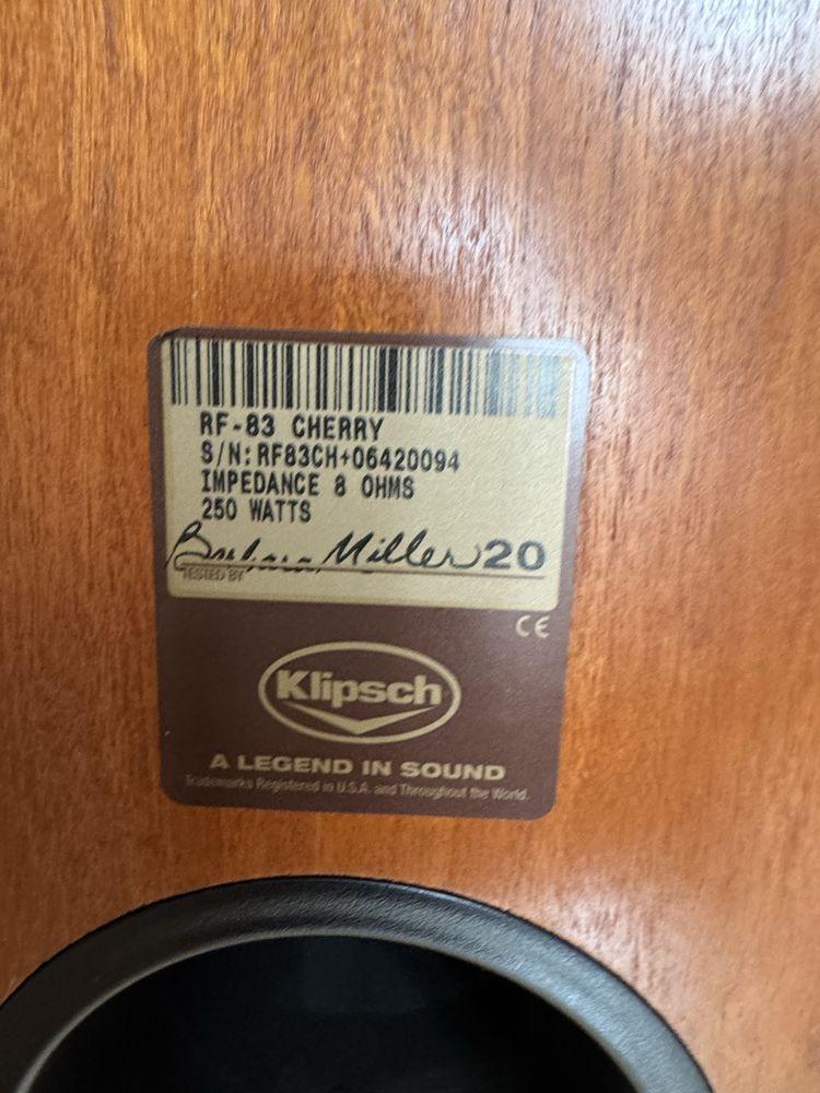 rf-83 klipsch 2 kolumny podłogowe