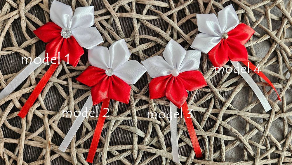 Kotyliony narodowe kwiatek patriotyczne flaga przypinki 11 listopada