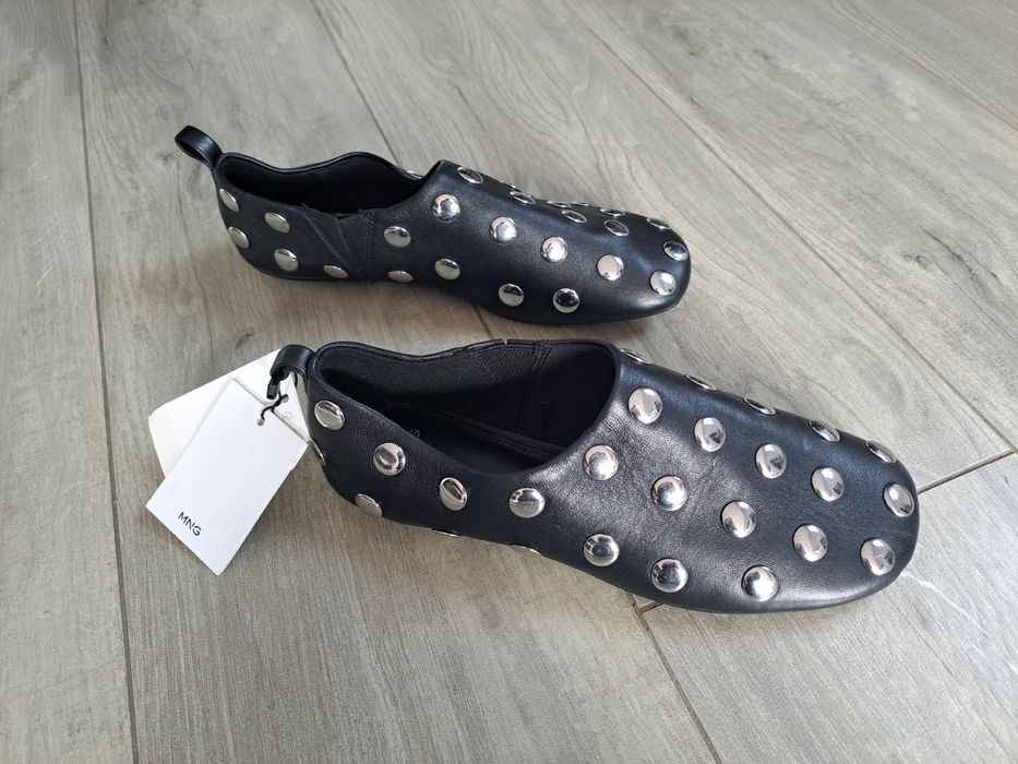 Mango skóra 38 piękne hit botki baleriny