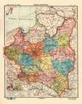 Polska II Rzeczpospolita Litwa Prusy Wsch. mapa 1939 r. 45x32 cm kopia