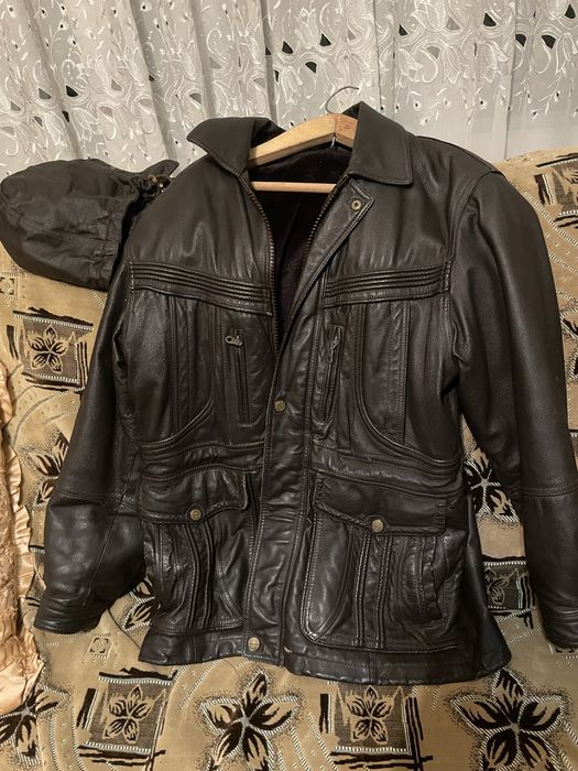 Шкіряна чоловіча зимова куртка СРСР