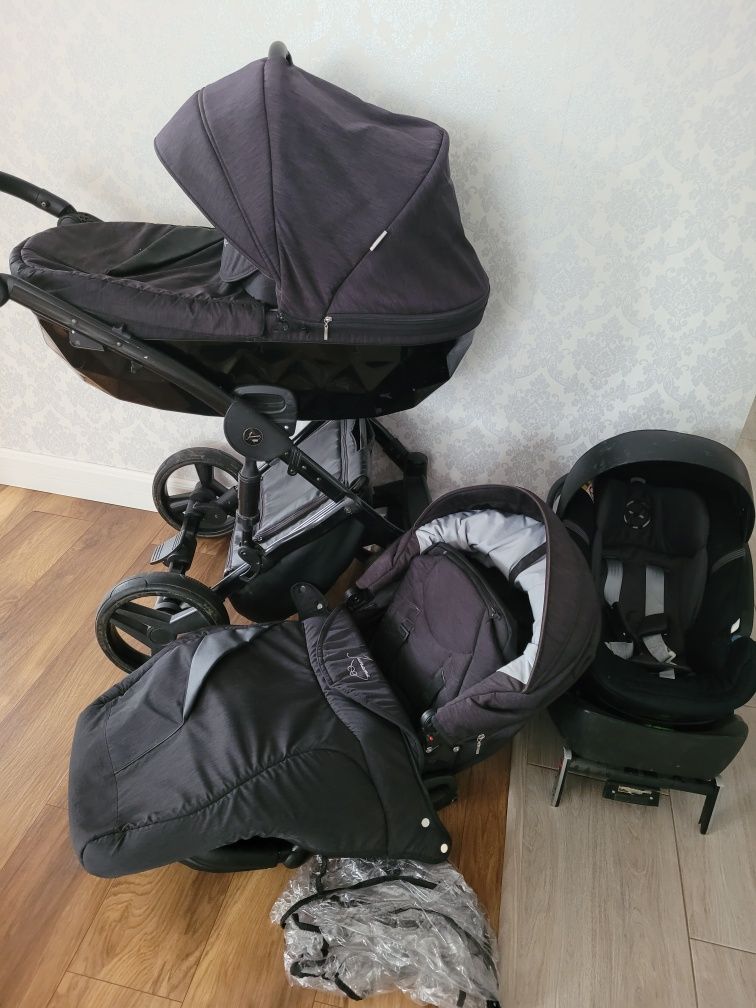 Wózek  Junama gondola spacerówka  nosidełko cybex z bazą