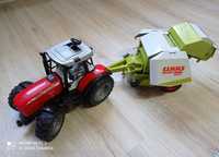 Zestaw traktor Massey Ferguson presa Claas