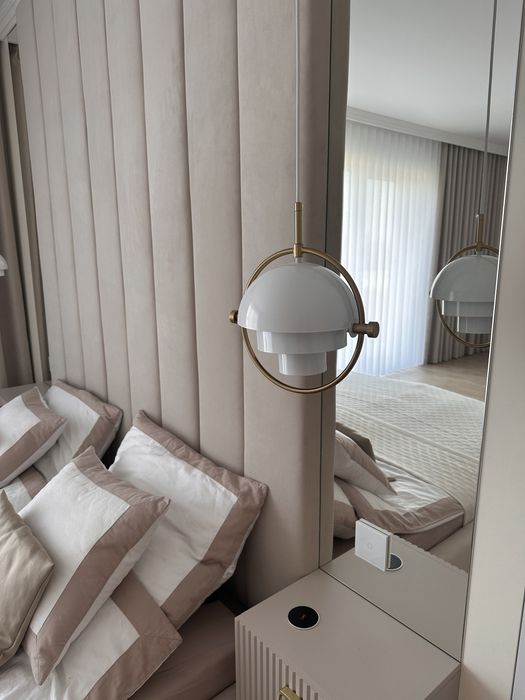 Lampa wisząca sufitowa biała 28cm